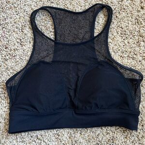 ALO Yoga Black Mesh Sports Bra